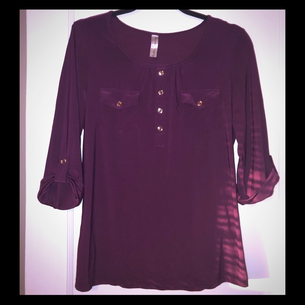 Plum 3/4 Blouse